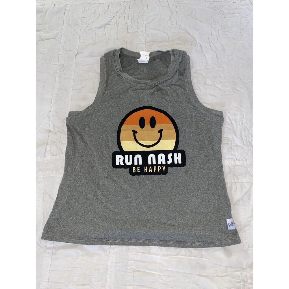 Fleet Feet Run Nash & Be Happy Women's High Neck Performance Tank Top Size Small